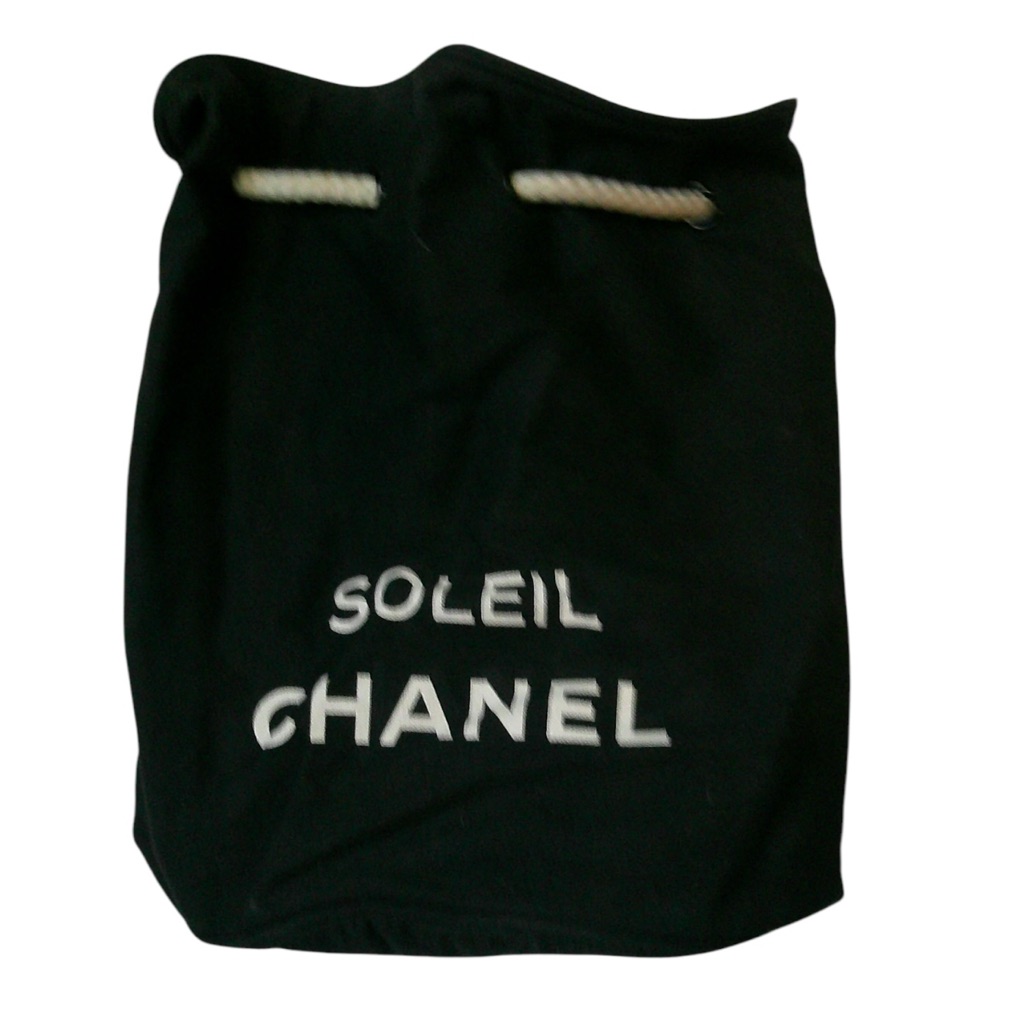 Chanel Soleil Black Drawstring Bag